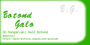 botond galo business card