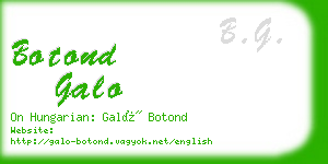 botond galo business card